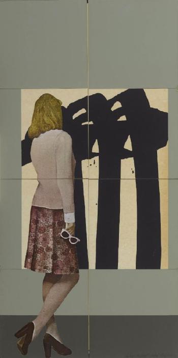 Woman And Soulages by 
																	Robert Ballagh