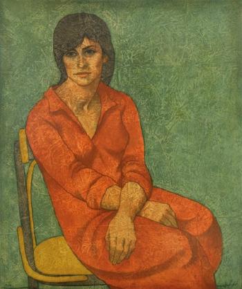 Zat Al Thawb Al Ahmar (Woman With Red Dress) by 
																	Louai Kayali