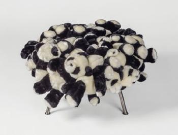 Tabouret 'Panda Puff' by 
																	 Campana Brothers