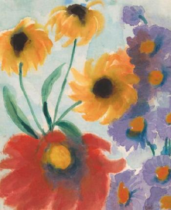 Rote, Gelbe Und Violette Blüten by 
																	Emil Nolde