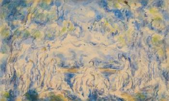 Baigneuses Devant Une Montagne (Recto); Etude De Maison (Verso) by 
																	Paul Cezanne