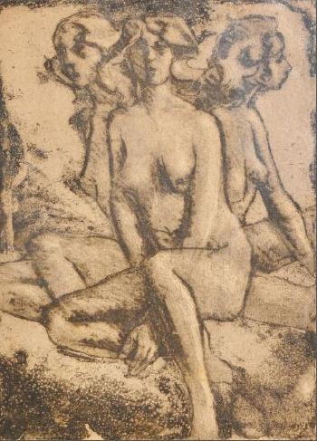 Three nudes by 
																			Louis Kahan