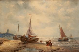 Retour de pêche by 
																	George Willem Opdenhoff