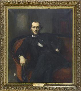Portrait Du Docteur Louis Dirigouin Cousin Germain De L'Artiste; Portrait Du Docteur Louis Dirigouin, Plus Agé; Portrait D'homme En Costume by 
																	Antony Troncet