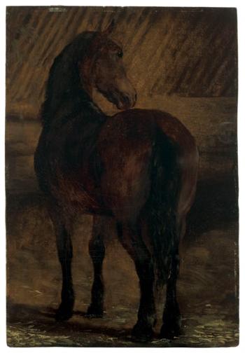 A Bay Hunter in a Stable by 
																	Jacques Laurent Agasse