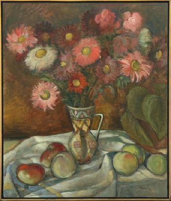 Still Life Flowers in a Vase by 
																			Georges Kars