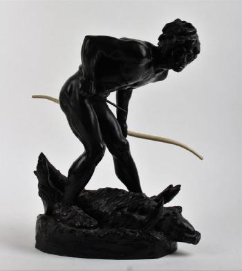 Chasseur et sanglier by 
																			Georg Arthur Jensen