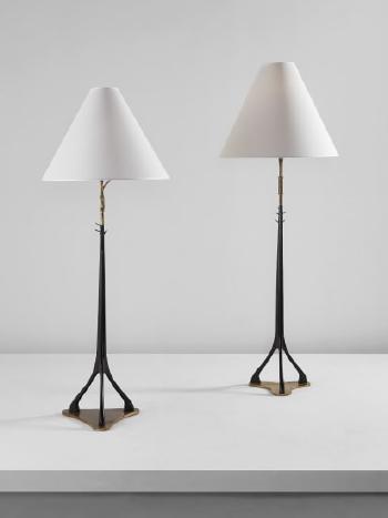 Two floor lamps by 
																	Cesare Lacca
