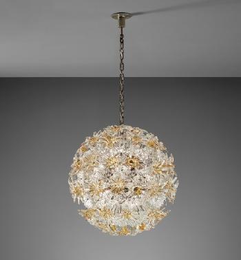 Ceiling light, from the 'Esprit' series by 
																	 Venini & Co