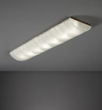 Rare ceiling light, model no. 223 by 
																	 Venini & Co