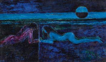 Untitled (Silver Body In The Moonlight) by 
																	A R Nagori