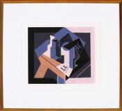 Cubist composition by 
																			Juan Gris