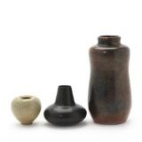 Three stoneware vases by 
																			Erik Rahr