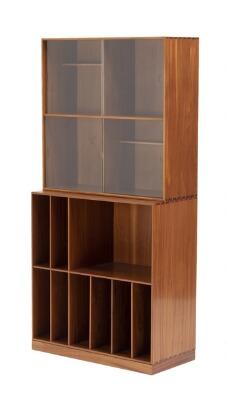 Mahogany bookcase and display cabinet by 
																			Mogens Koch