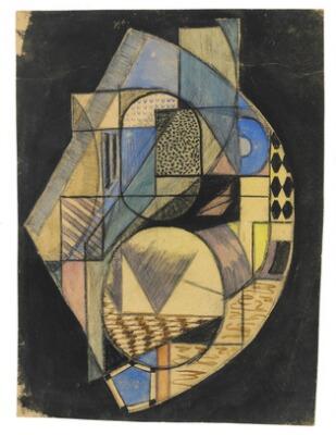 Cubistic composition by 
																	Wilhelm Freddie