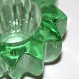 Star-Shaped Green Glass Bowl by 
																			Pierre D'Avesn