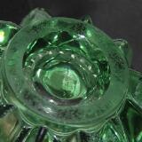 Star-Shaped Green Glass Bowl by 
																			Pierre D'Avesn