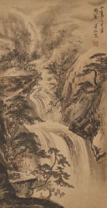 Viewing Waterfall by 
																	 Pu Quan