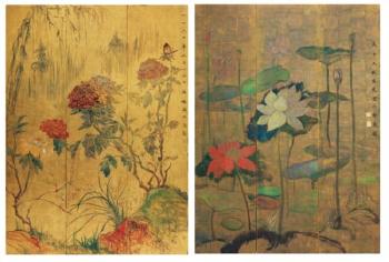 Chrysanthemum & Lotus by 
																	 Wang Jiyuan