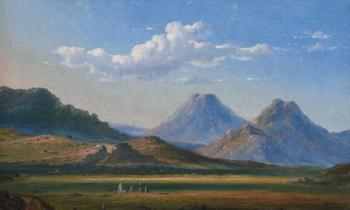 View of Dieng Plateau by 
																	Raden Saleh