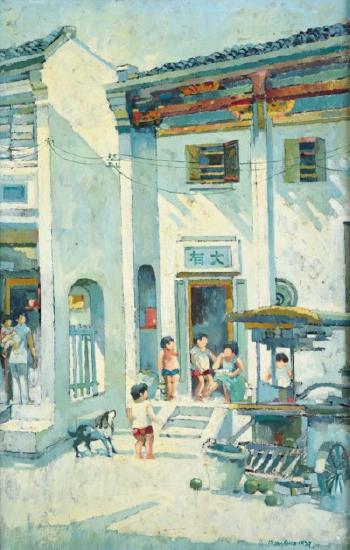 Street Scene by 
																	 Tan Choon Ghee