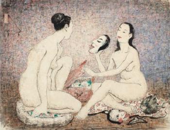 Nudes and Masks by 
																	 Pan Yuliang