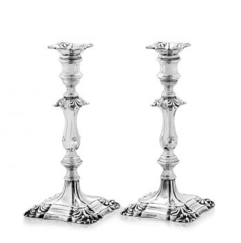 A Pair of Elizabeth II Silver Candlesticks by 
																	 Atkin Brothers