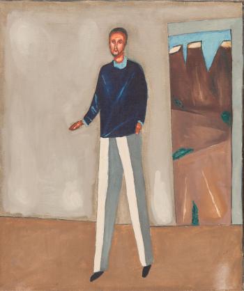 Male Figure by 
																	Jerzy Nowosielski