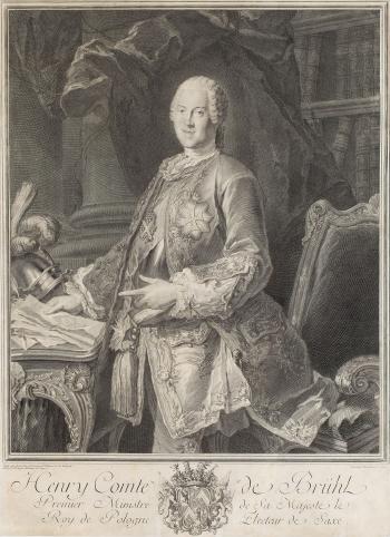 Portret Heinricha Von Brühla Według Louisa De Silvestre 1750 R. by 
																	Jean Joseph Balechou
