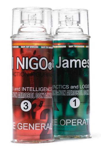 Spray Bottle Action Figure (I. El Nigo ; II. Le James) (Two Works) by 
																	 Bape