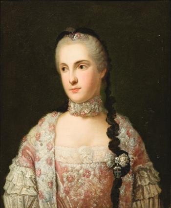 Portrait Of Princess Isabella Of Parma (1741-1763) by 
																	Giuseppe Baldrighi