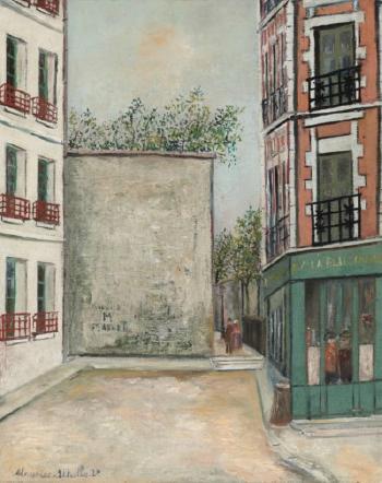 La Belle Gabrielle, Rue Saint-vincent, Montmartre by 
																	Maurice Utrillo