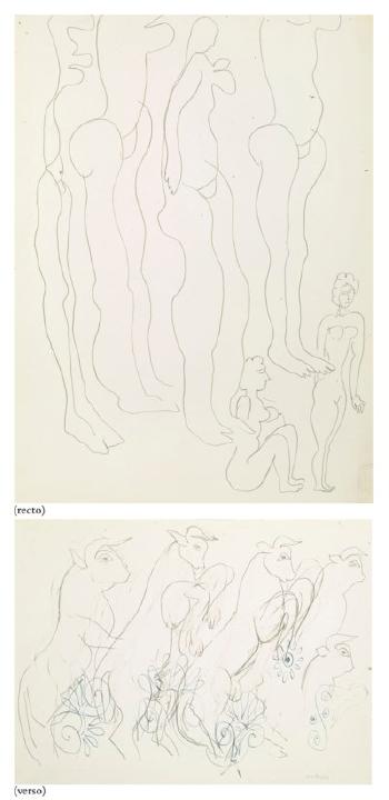 Croquis De Nus (Recto); Minotaures (Verso) by 
																	Henri Matisse