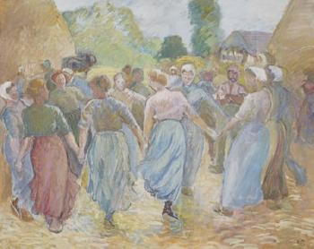 La Ronde by 
																	Camille Pissarro