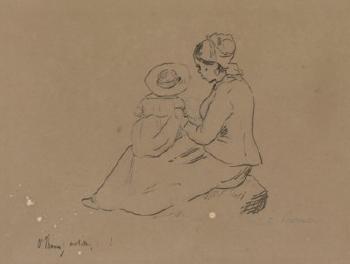 Nurse And Child by 
																	Camille Pissarro