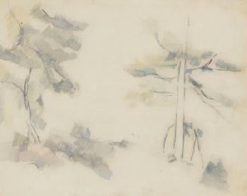 Deux Arbres by 
																	Paul Cezanne