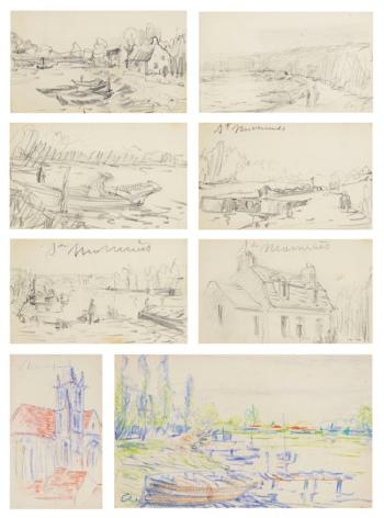 Sketchbook Containing 22 Drawings by 
																	Alfred Sisley