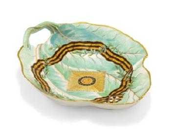 A Porcelain Dish From the Service of the Order of St George by 
																	 Gardner Porcelain Factory