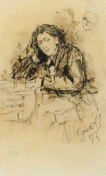 The Composer Anton Rubinstein (1829-1894) by 
																	Vasilii Ivanovich Surikov