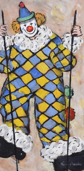 Clown On Stilts by 
																	Gladys MacCabe