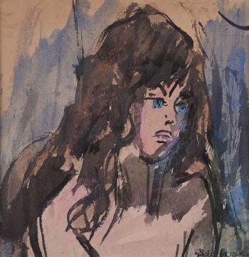 Girl With Blue Eyes by 
																	Gladys MacCabe