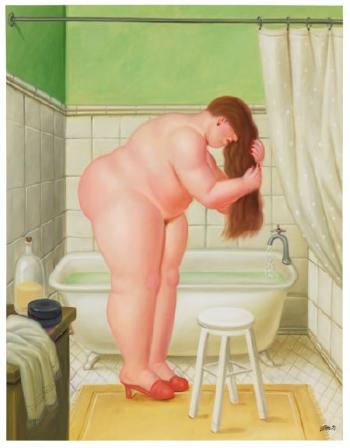 The Bathroom by 
																	Fernando Botero