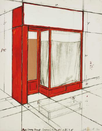 Red Store Front, Project by 
																	 Christo