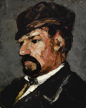 L'oncle Dominique En Casquette by 
																	Paul Cezanne