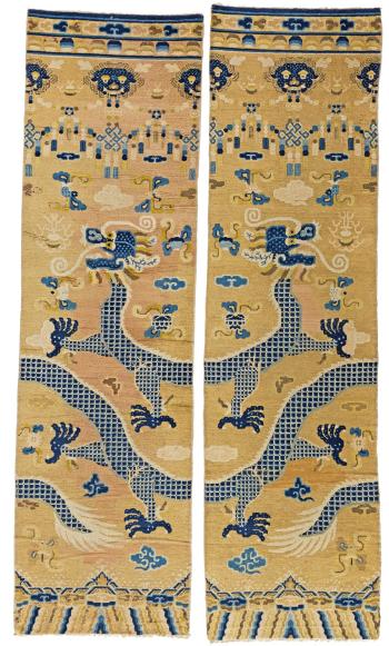 A Pair Of Pillar Rugs by 
																	 Unknown Textiles Maker