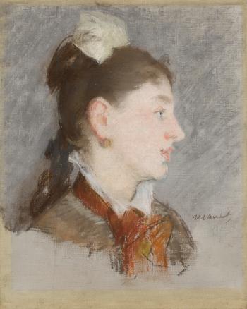 Jeune Fille Au Col Cassé, De Profil by 
																	Edouard Manet