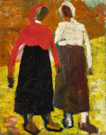 Two Peasant Women by 
																	Kazimir Malevich