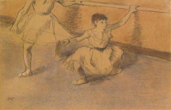 Danseuses À La Barre by 
																	Edgar Degas
