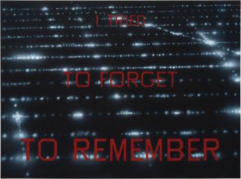 I Tried to Forget to Remember by 
																	Ed Ruscha