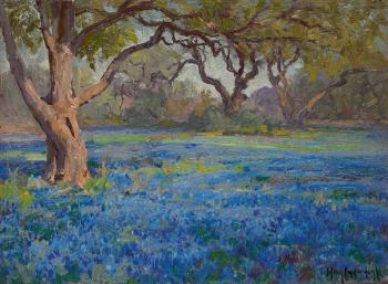 A Field Of Blue Bonnets At Alamo Heights by 
																	Julian Onderdonk